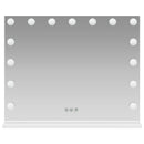 LED Makeup Spejl Hvid 58 x 10 x 47 cm Glas og Stål