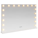 LED Makeup Spejl Hvid 80 x 10 x 52,5 cm Glas og Stål