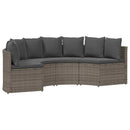 Sofa Sæt 2 pcs Grå Massiv akacietræ og poly rattang