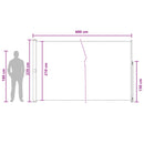 Udtrækkeligt side-markise 220 x 600 cm Polyester Rektangulær