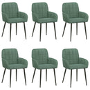 Spisestole 6 stk. Fløjl Havgrøn 57 x 50 x 85 cm