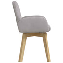 Svingende Spisestole 4 stk. Bouclé Lysegrå 54 x 58 x 87 cm