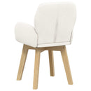 Svingende Spisestole 6 stk. Bouclé Cremefarvet 54 x 58 x 87 cm