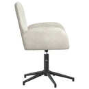Drejestole 4 stk. 54 x 55 x 90 cm Cremefarvet Fløjl