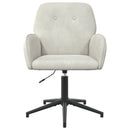 Drejestole 6 stk. 54 x 55 x 90 cm Cremefarvet Fløjl