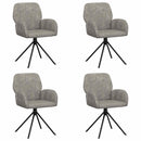 Svingende Spisestole 4 stk. Faux Suede Læder Lysegrå