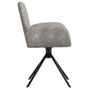 Svingende Spisestole 4 stk. Faux Suede Læder Lysegrå