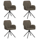 Svingende Spisestole 4 stk. Faux Suede Læder Mørkegrå