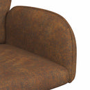 Svingende Spisestole 6 stk. Faux Suede Læder Brun