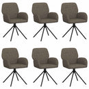 Svingende Spisestole 6 stk. Faux Suede Læder Mørkegrå