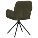 Svingende Spisestole 6 stk. Faux Suede Læder Army Grøn