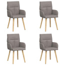 Spisestole 4 stk. Stof Gråbrun 60 x 56 x 96 cm