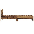 Sengeramme med sengegavl Gammelt træ 80 x 200 cm