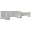 Sengestel med hovedgærde Betongrå 80 x 200 cm Konstrueret træ
