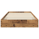 Gulvsengramme Gammelt træ 80 x 200 cm Konstrueret træ