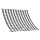 Markise Anthracit og hvid 400 x 150 cm