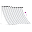 Markise Anthracit og hvid 400 x 150 cm