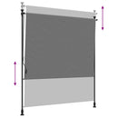 Udendørs Rullegardin Lysegrå 200 x 270 cm