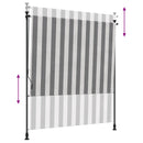 Udendørs Rullegardin Anthracit og hvid 200 x 270 cm