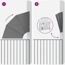 Balkon Afskærmning 140 x 140 cm Polyester Lysegrå