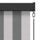 Rullegardin Anthracit og hvid 80 x 250 cm Stof og Aluminium