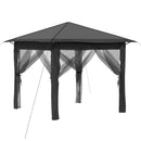 Gazebo med 4 Sider 2,6 x 2,6 m Lysegrå og antracit