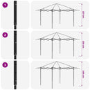 Gazebo med 4 Sider 2,6 x 2,6 m Creme og antracit