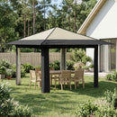 Gazebo uden Sider 3,3 x 3,3 m Creme og antracit