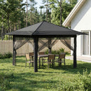 Gazebo med 4 Sider 3,3 x 3,3 m Lysegrå og antracit