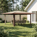 Gazebo uden Sidevæg 4 x 4 m Creme og Brun