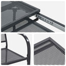 Have Spisebordssæt 9 pcs Antracit 212 x 90 x 76 cm Mesh og stål