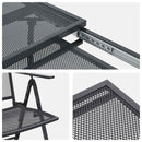 Have Spisebordssæt 9 pcs Antracit 212 x 90 x 76 cm Mesh og Stål