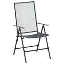 Have Spisebordssæt 9 pcs Antracit 212 x 90 x 76 cm Mesh og Stål