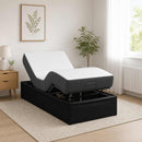 Elektrisk Justerbar Sengetramme Sort 200 x 90 x 33,5 cm Stål