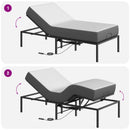 Elektrisk Justerbar Sengetramme Sort 200 x 90 x 33,5 cm Stål