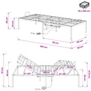 Elektrisk Justerbar Sengetramme Sort 200 x 90 x 33,5 cm Stål