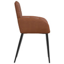 Spisestole 2 stk. Kunstlæder Brun 57 x 50 x 85 cm