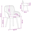 Spisestole 2 stk. Stof Gråbrun 56,5 x 50 x 87,5 cm