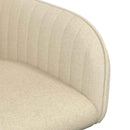 Spisestole 2 stk. Stof Cremefarvet 56,5 x 50 x 87,5 cm