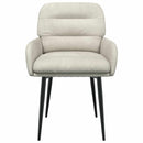 Spisestole 2 stk. Fløjl Cremefarvet 59 x 59,5 x 90 cm