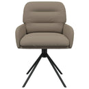 Svingende Spisestole 2 stk. Kunstlæder Cappuccino 59x59,5x90cm