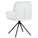 Svingende Spisestole 2 stk. Kunstlæder Hvid 59 x 59,5 x 90 cm