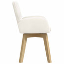 Svingende Spisestole 2 stk. Bouclé Cremefarvet 54 x 58 x 87 cm