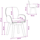 Svingende Spisestole 2 stk. Bouclé Sort 54 x 58 x 87 cm