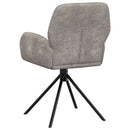 Svingende Spisestole 2 stk. Faux Suede Læder Lysegrå