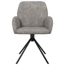 Svingende Spisestole 2 stk. Faux Suede Læder Lysegrå