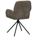 Svingende Spisestole 2 stk. Faux Suede Læder Mørkegrå