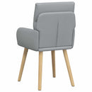 Spisestole 2 stk. Stof Lysegrå 60 x 56 x 96 cm