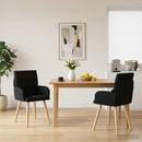 Spisestole 2 stk. Stof Sort 60 x 56 x 96 cm