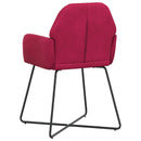 Spisestole 2 stk. Fløjl Vinrød 55 x 50 x 84 cm